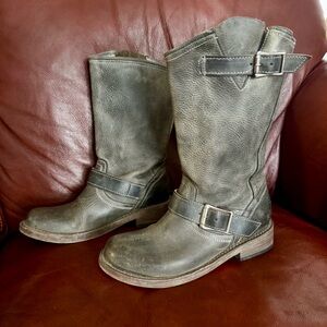 Freebird Gray Combat & Moto Boots